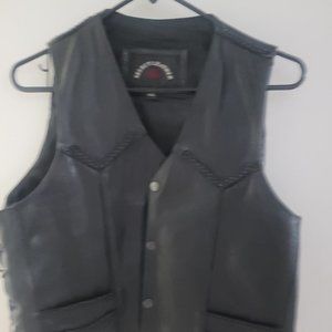 genuine Leather unisex vest